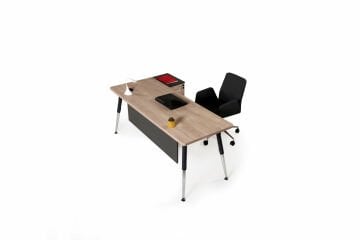 Bote Metal Ayaklı Etajerli Personel Büro Masası
