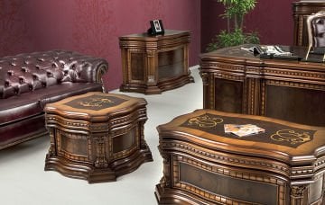 Forante Ceviz Kaplamalı Ahşap Makam Takımı